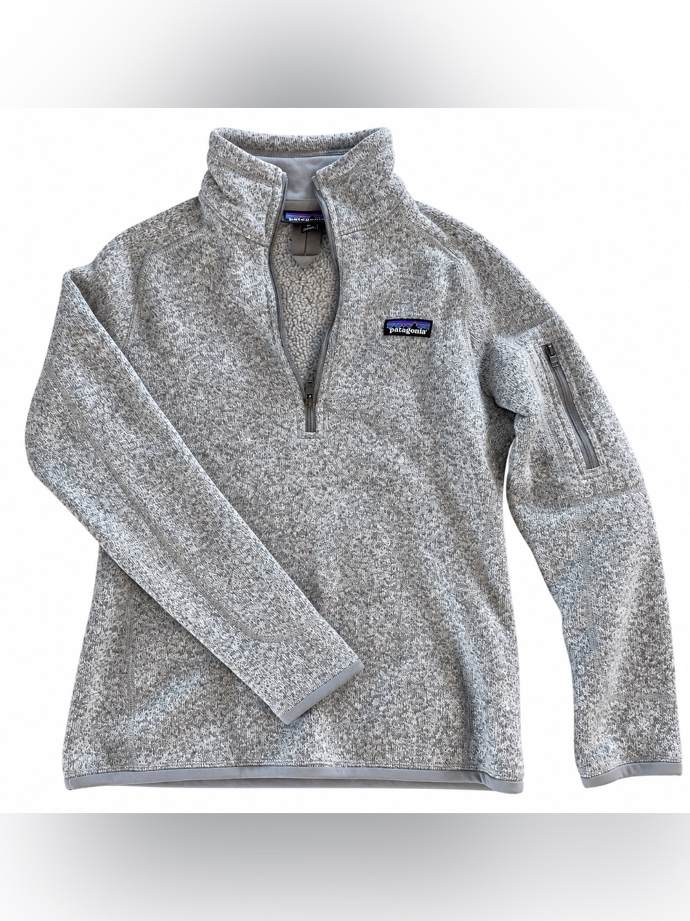 Patagonia Gray Heather Quarter-Zip Fleece Pullover